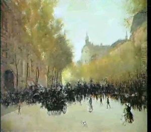 Boulevard Parisien by Gaston Veuvenot Leroux