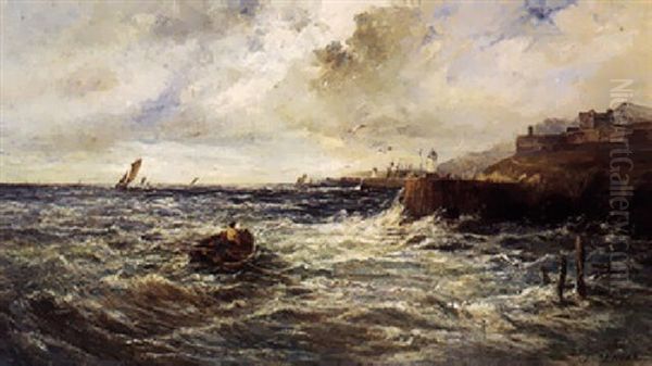 Marine Med Skibe Ud For Klippekyst - view 1
