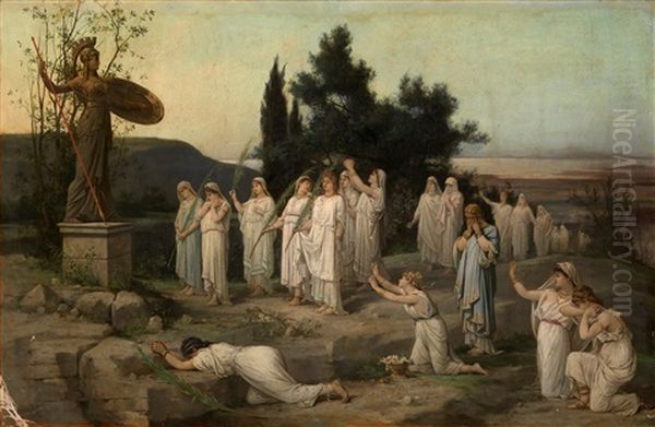 Adoration Of The Goddess Pallas Athena - view 1