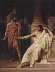 Coriolan Se Refugie Chez Tulles, Roi Des Volsques by Louis Hector Leroux