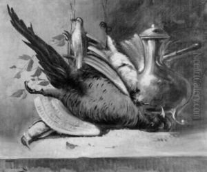 Jagdstilleben Mit Fasan, Singvogeln Und Kanne