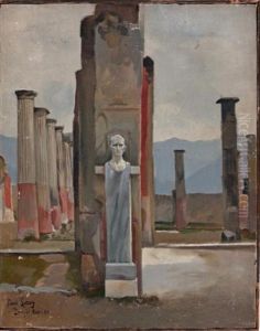 Vue De Pompei by Paul Alexandre Alfr. Leroy