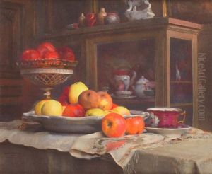 Nature Morte Aux Fruits by Paul Alexandre Alfr. Leroy
