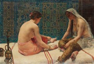 A Scene From The Harem by Paul Alexandre Alfr. Leroy