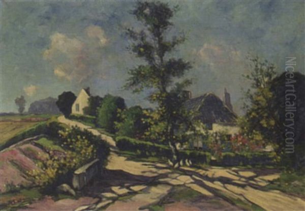 A Landscape With Chickens Nearby A House - view 1