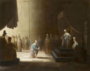 Joseph Deutet Den Traum Des Pharao by Paulus Lesire