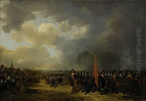 Den Engelska Drottningen Henrietta Marias Avresa Fran Scheveningen Ar 1643 by Paulus Lesire