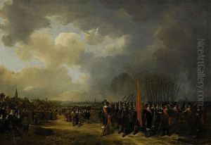 The English Queen Henrietta Maria's Departure From Scheveningen Year 1643 by Paulus Lesire
