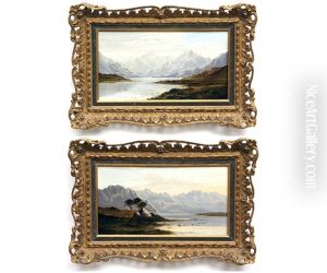 Highland Landscapes (a Pair) by Charles Leslie