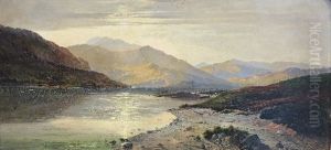 "loch Venachar, Coilantogle, Perthshire,"; "ben Lomond, Loch Balloch, Coilantogle, Perthshire" (2 Works) by Charles Leslie