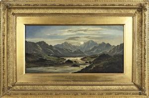 Morning Shelwith Bridge Westmoreland; Moonlight On The Falls Of Porthllwyd N. Wales (pair)