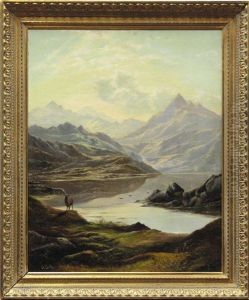 Stag In A Mountain Landscape