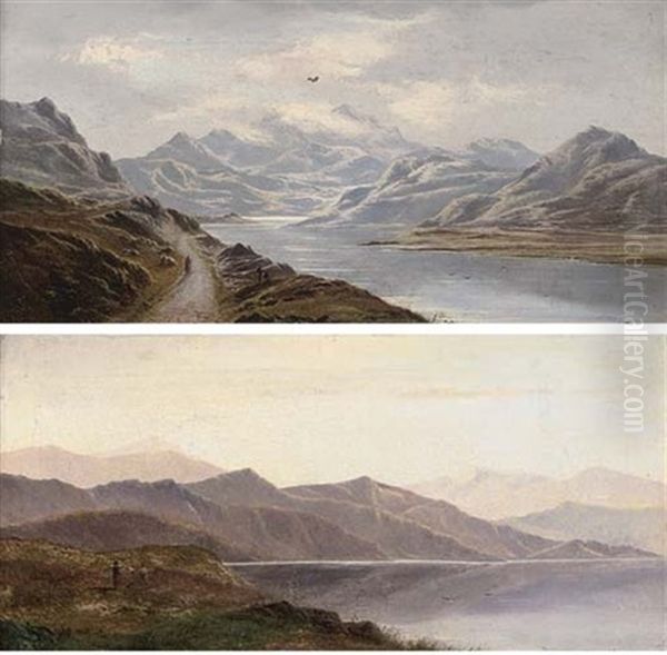Highland Loch Landscape (+ Another, Similar; Pair) - view 1