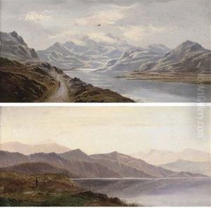 Highland Loch Landscape (+ Another, Similar; Pair) by Charles Leslie