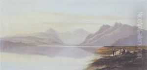 Paysage Lacustre En Ecosse by Charles Leslie
