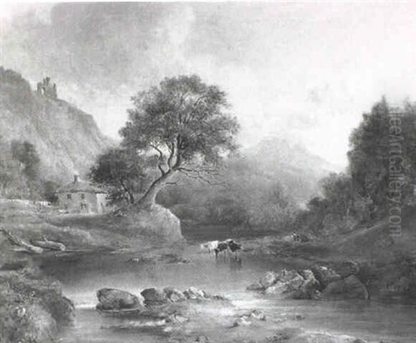 A Moonlit Loch Landscape - view 1