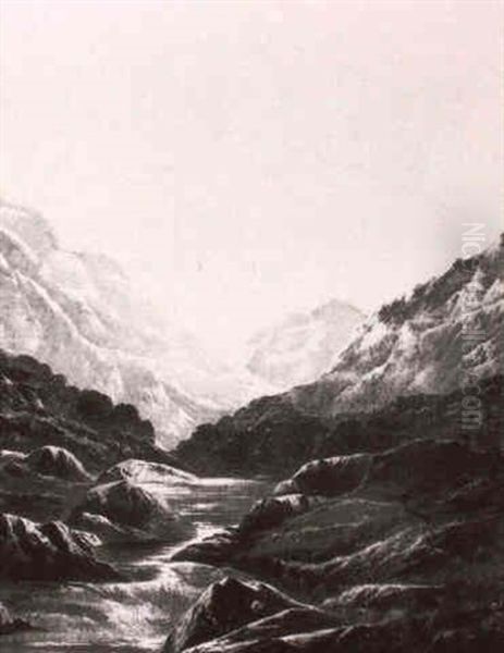 A Scottish Mountain River Landscape - view 1