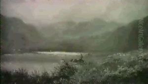 A Fisherman By A Mountain Lake by Charles Leslie