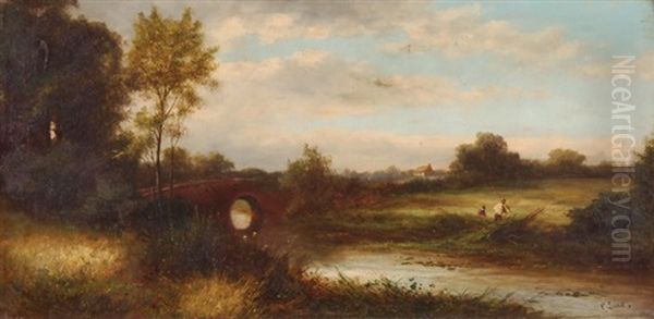 Landschaft Mit Bach Und Brucke - view 1