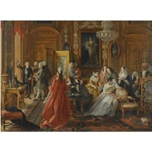 Sir Plume Demands The Restoration Of The Lock (from Alexander Pope's The Rape Of The Lock) by Charles Robert Leslie
