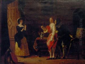 Slender, With The Assistance Of Shallow, Courting Anne Page by Charles Robert Leslie