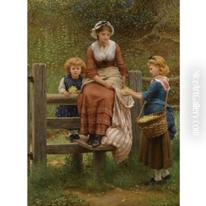 Cowslips by George Dunlop, R.A., Leslie