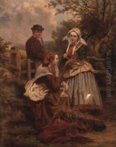 The Gleaners by George Dunlop, R.A., Leslie