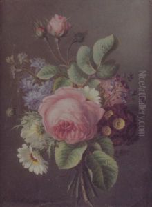 Bouquet De Fleurs Retenu Par Un Ruban
