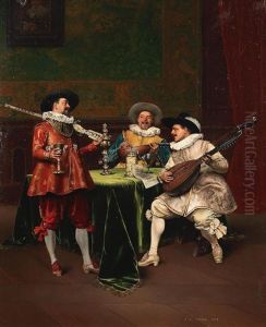 The Recital by Adolphe Alexandre Lesrel