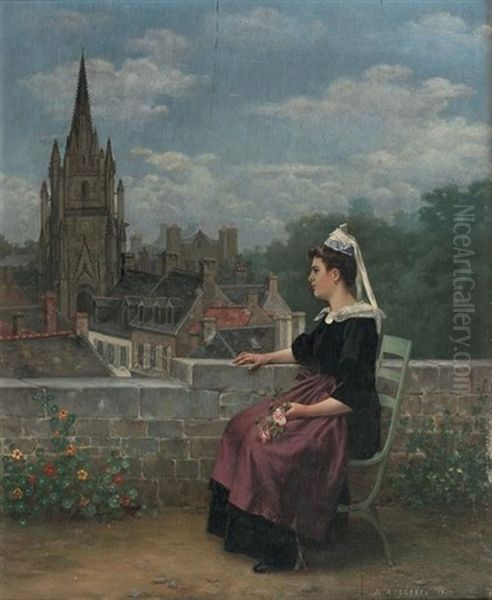 Bretonne Sur Une Terrasse - view 1