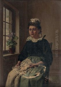 Jeune Femme A Son Ouvrage