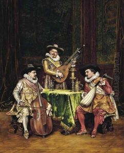 The Court Musicians by Adolphe Alexandre Lesrel