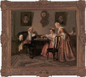 The Chess Game by Adolphe Alexandre Lesrel