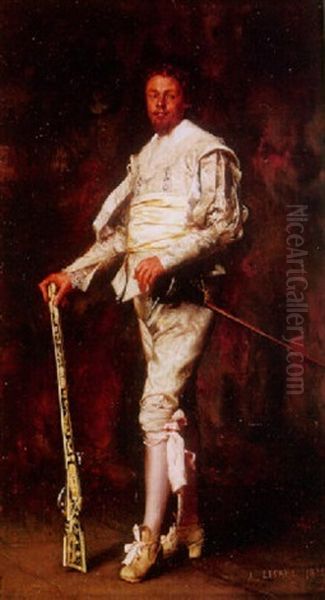 A Cavalier Figure Holding A Musket - view 1
