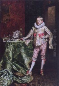 Portrait Of A Young Boy In 17th Century Costume Portrait Of A Young Boy In 17th Century Costume