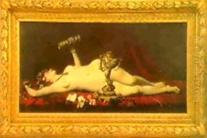 Nu, En Hommage A Bacchus by Adolphe Alexandre Lesrel