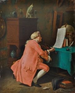 Suonatore Di Violino by Tito Lessi