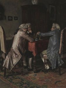 The Chess Game by Tito Lessi