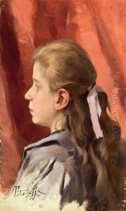 Profilo Di Giovanetta by Tito Lessi