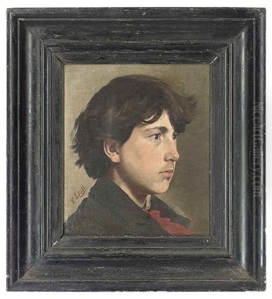 Portrait Of A Boy In Profile - view 1