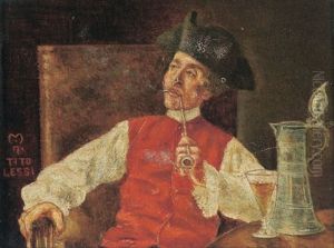Der Pfeifenraucher by Tito Lessi