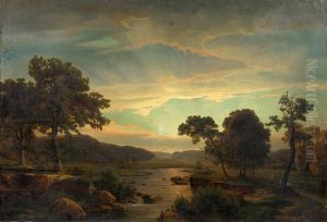 Romantische Landschaft by Karl Friedrich Lessing