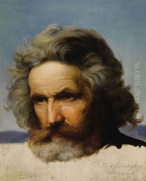 Study Of A Bearded Man - view 1