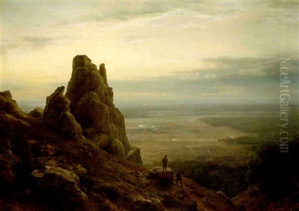 Blick Von Einer Felsigen Anhohe In Eine Weite Landschaft - view 1