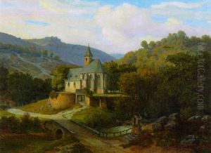 Gotische Waldkapelle In Einem Gebirgstal