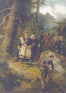 Kaiser Heinrichs Iv. Gang Uber Die Alpen by Karl Friedrich Lessing