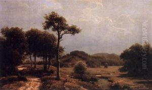 Eifellandschaft Mit Wiesen Und Bach by Karl Friedrich Lessing