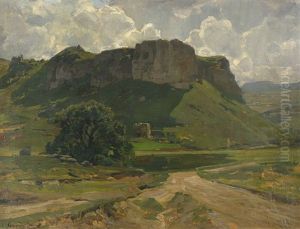 Der Lilienstein, Sachsische Schweiz by Konrad Ludwig Lessing