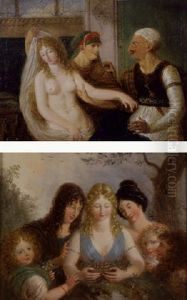 Portrait Of Young Girls Holding A Bird Nest Portrait Of Young Girls Holding A Bird Nest