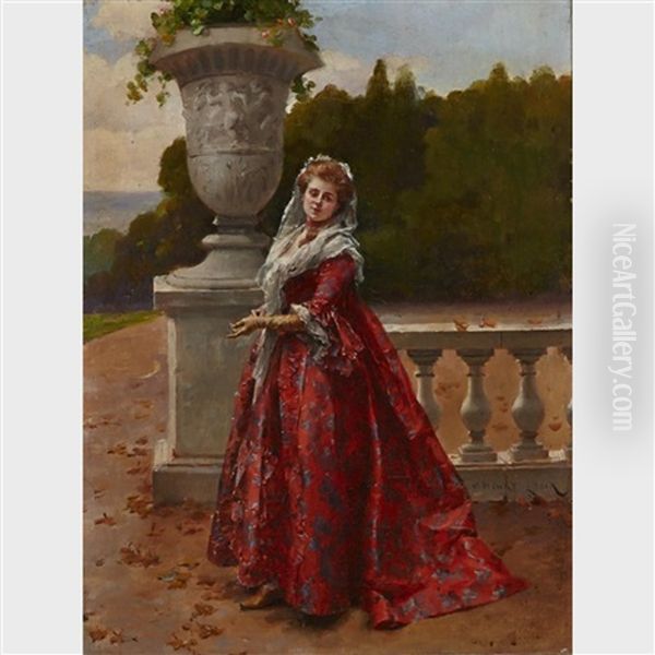 Lady On A Terrace - view 1